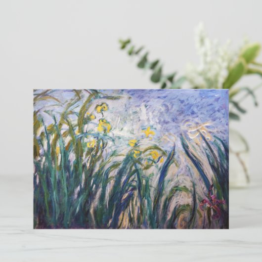 Claude Monet - Gelbe und Lila Irische Einladung (Stehend Vorderseite)
