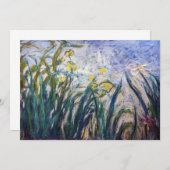 Claude Monet - Gelbe und Lila Irische Einladung (Vorne/Hinten)