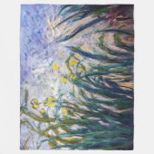 Claude Monet - Gelbe und Lila Irische Fleecedecke (Vorderseite)