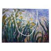 Claude Monet - Gelbe und Lila Irische Große Geschenktüte (Rückseite)