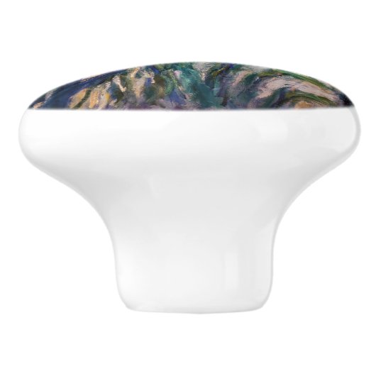 Claude Monet - Gelbe und Lila Irische Keramikknauf (Seitenansicht)