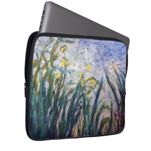 Claude Monet - Gelbe und Lila Irische Laptopschutzhülle (Vorne Rechts)