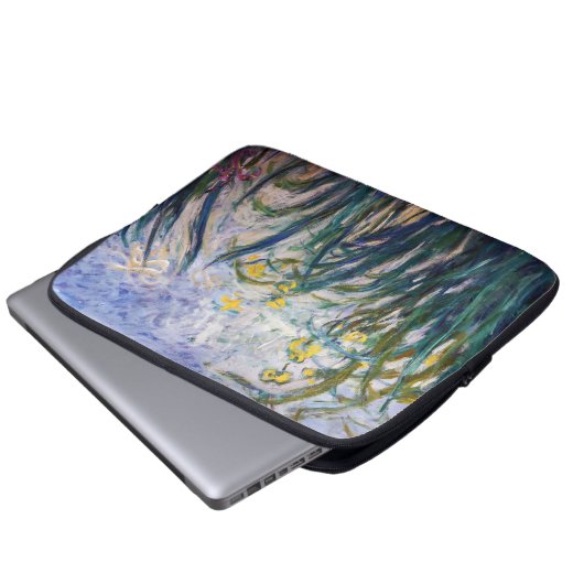 Claude Monet - Gelbe und Lila Irische Laptopschutzhülle (Vorne Knopf)
