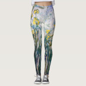 Claude Monet - Gelbe und Lila Irische Leggings (Vorderseite)