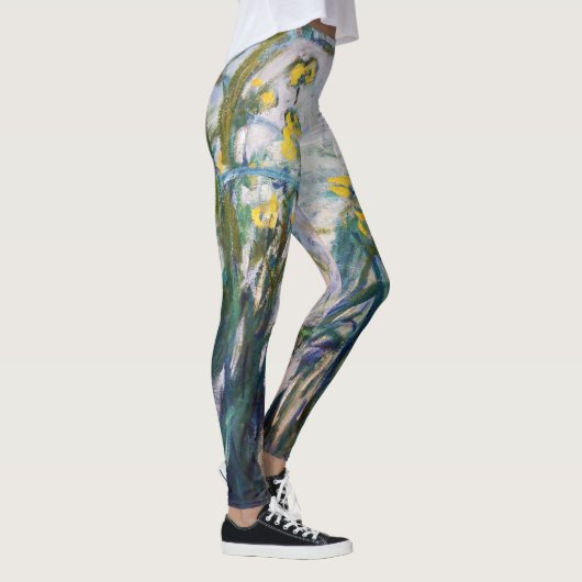 Claude Monet - Gelbe und Lila Irische Leggings (Rechts)