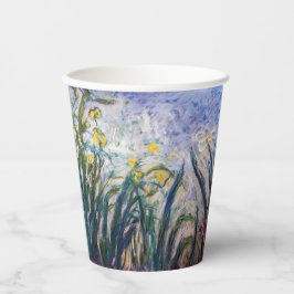 Claude Monet - Gelbe und Lila Irische Pappbecher