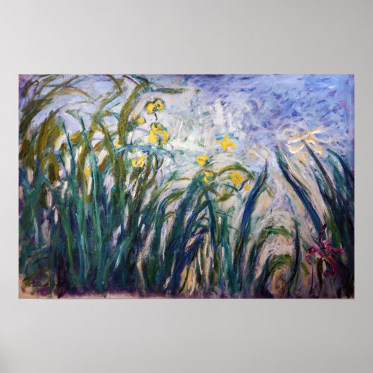 Claude Monet - Gelbe und Lila Irische Poster (Vorne)