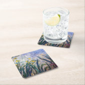 Claude Monet - Gelbe und Lila Irische Rechteckiger Pappuntersetzer (Vor Ort)