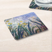Claude Monet - Gelbe und Lila Irische Rechteckiger Pappuntersetzer (angewinkelt)