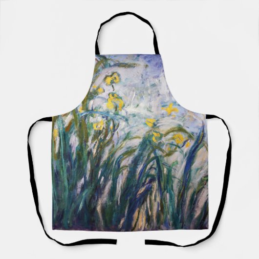 Claude Monet - Gelbe und Lila Irische Schürze (Vorderseite)