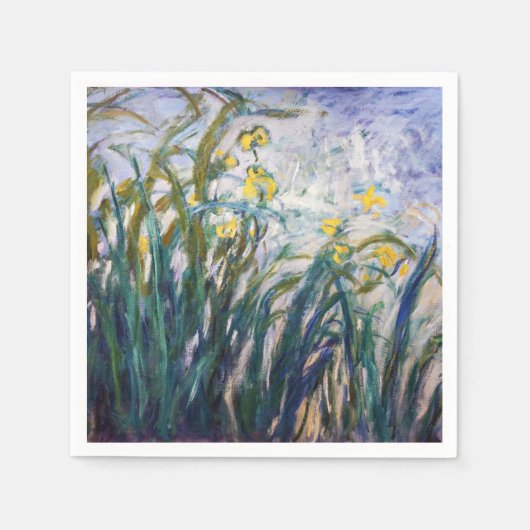 Claude Monet - Gelbe und Lila Irische Serviette (Vorderseite)