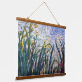 Claude Monet - Gelbe und Lila Irische Wandteppich Mit Holzrahmen (Gewinkelt)