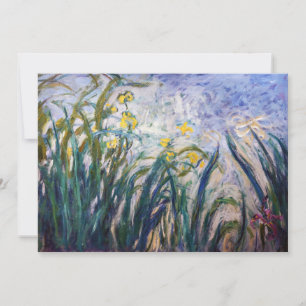 Claude Monet - Gelbe und violette Schwertlilien Einladung