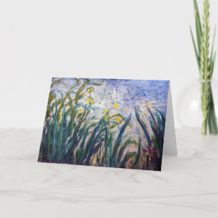 Claude Monet - Gelbe und violette Schwertlilien Karte