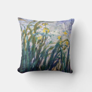 Claude Monet - Gelbe und violette Schwertlilien Kissen