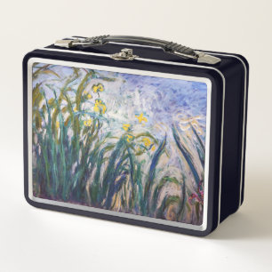 Claude Monet - Gelbe und violette Schwertlilien Metall Brotdose