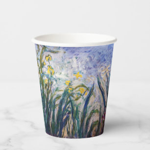 Claude Monet - Gelbe und violette Schwertlilien Pappbecher