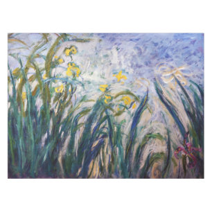 Claude Monet - Gelbe und violette Schwertlilien Tischdecke