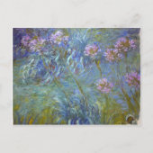 Claude Monet - Gemälde von Agapanthus Classic Blum Postkarte (Vorderseite)