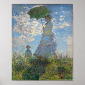 Claude Monet Gemälde von Lady mit Parasol Poster (Vorne)