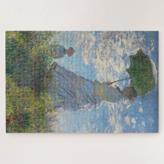 Claude Monet Gemälde von Lady mit Parasol Puzzle (Horizontal)