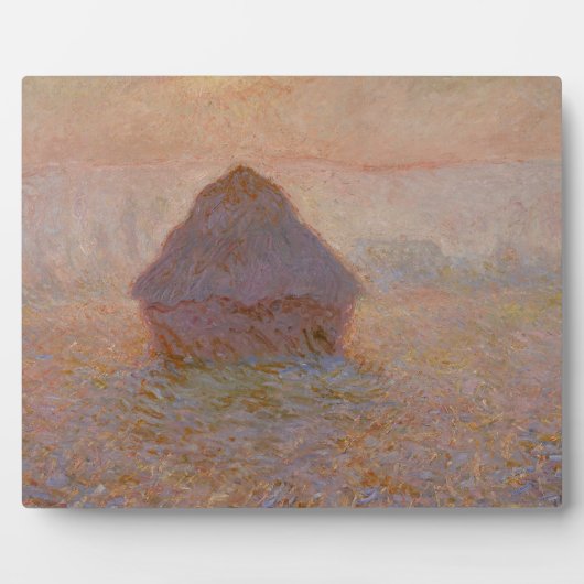 Claude Monet | Grainstack, Sonne im Nebel Fotoplatte (Vorderseite)