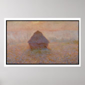 Claude Monet | Grainstack, Sonne im Nebel Poster (Vorne)