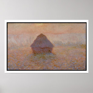 Claude Monet   Grainstack, Sonne im Nebel Poster