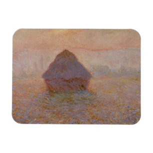 Claude Monet Grainstack, Sun im Nebel Magnet
