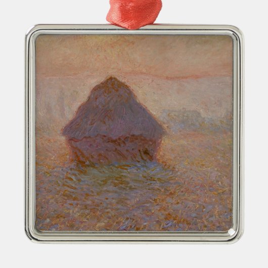 Claude Monet | Grainstack, Sun im Nebel Ornament Aus Metall (Vorne)