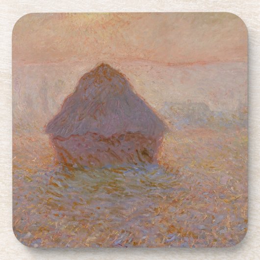 Claude Monet | Grainstack, Sun im Nebel Untersetzer (Vorderseite)