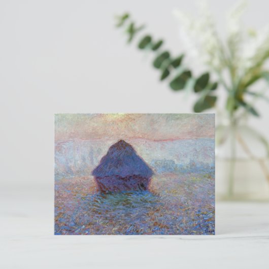 Claude Monet Grainstack, Sun in the Mist Postkarte (Stehend Vorderseite)
