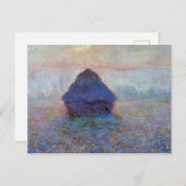 Claude Monet Grainstack, Sun in the Mist Postkarte (Vorne/Hinten)
