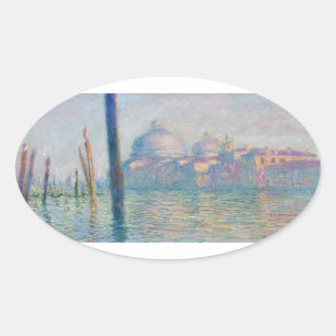 Claude Monet Grand Canal Venedig Italien Reisen Ovaler Aufkleber