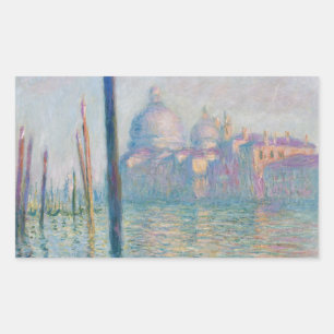 Claude Monet Grand Canal Venedig Italien Reisen Rechteckiger Aufkleber