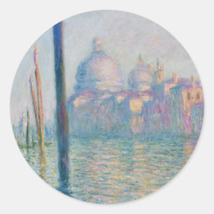 Claude Monet Grand Canal Venedig Italien Reisen Runder Aufkleber