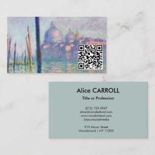 Claude Monet - Großkanal, Venedig - QR-Code Visitenkarte