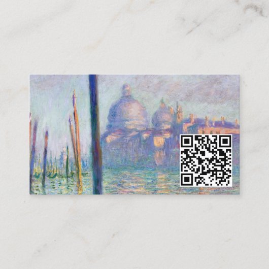 Claude Monet - Großkanal, Venedig - QR-Code Visitenkarte (Vorderseite)