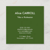 Claude Monet - Grüne Harmonie - QR-Code Quadratische Visitenkarte (Rückseite)