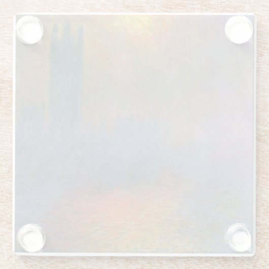 Claude Monet - Häuser des Parlaments Glasuntersetzer (Rückseite)
