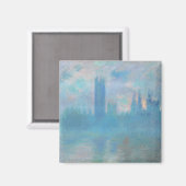 Claude Monet. Häuser des Parlaments London. Blau Magnet (Vorderseite/Rückseite)