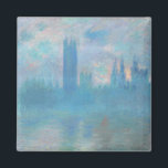 Claude Monet. Häuser des Parlaments London. Blau Magnet<br><div class="desc">Claude Monet "Houses of Parliament,  London" Magnet.</div>