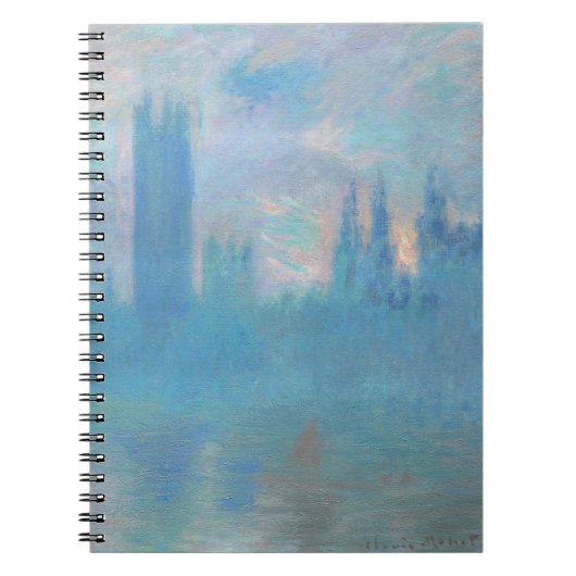 Claude Monet. Häuser des Parlaments London. Blau Notizblock (Vorderseite)