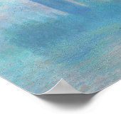 Claude Monet. Häuser des Parlaments London. Blau Poster (Ecke)