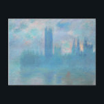 Claude Monet. Häuser des Parlaments London. Blau Postkarte<br><div class="desc">Claude Monet "Houses of Parliament,  London" Postkarte.</div>