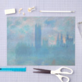 Claude Monet. Häuser des Parlaments London. Blau Seidenpapier (Handwerk)