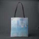 Claude Monet. Häuser des Parlaments London. Blau Tasche<br><div class="desc">Claude Monet "Houses of Parliament,  London" Tote Tasche.</div>