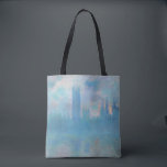 Claude Monet. Häuser des Parlaments London. Blau Tasche<br><div class="desc">Claude Monet "Houses of Parliament,  London" Tote Tasche.</div>