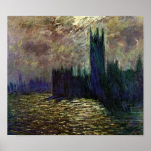 Claude Monet-Häuser des Parlaments Poster