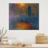 Claude Monet - Häuser des Parlaments Poster (Küche)